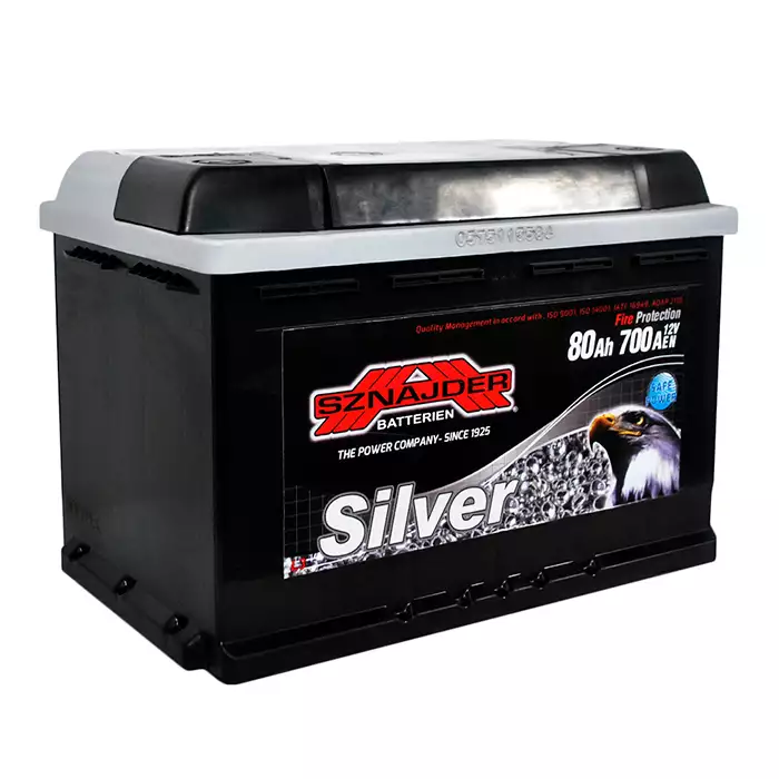 Автомобільний акумулятор SZNAJDER Silver 6СТ-80Ah АзЕ 700A 580 83