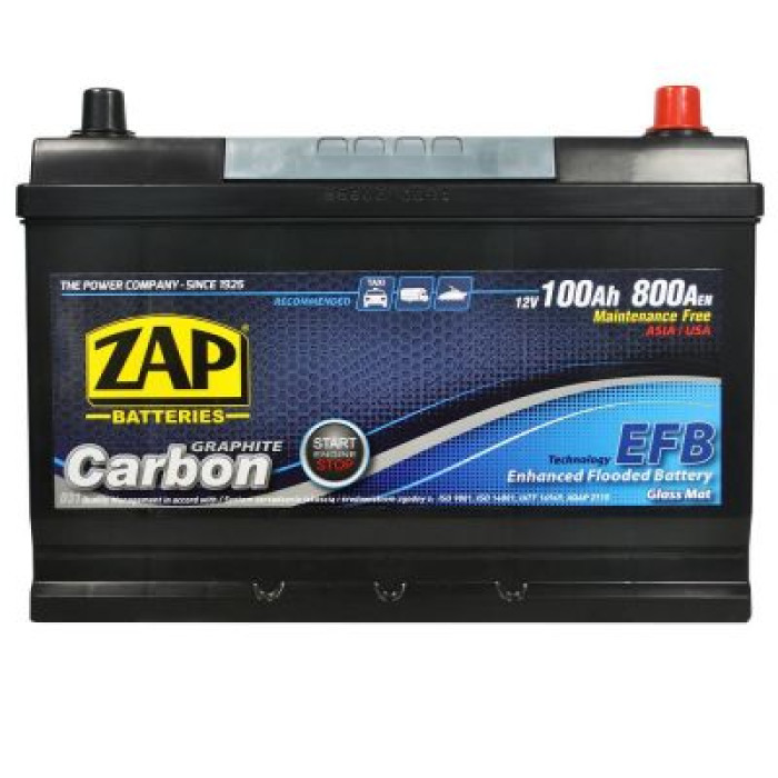 Автомобільний акумулятор ZAP Carbon Start Stop EFB Asia 6СТ-100Аh Аз 800А 600 46