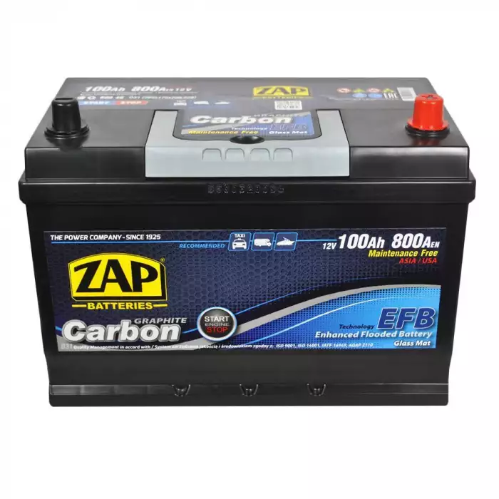 Автомобільний акумулятор ZAP Carbon Start Stop EFB Asia 6СТ-100Аh Аз 800А 600 46