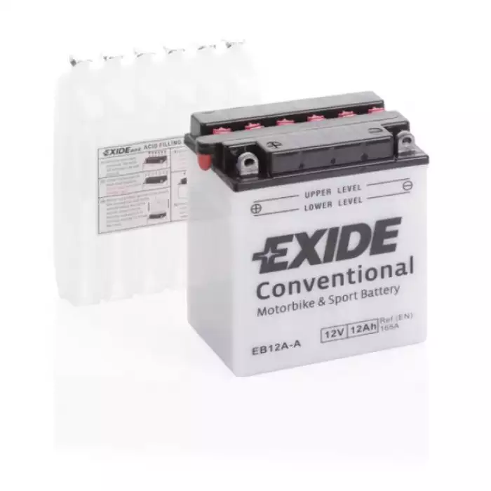 Мото акумулятор EXIDE CONVENTIONAL 6СТ-12Ah Аз 12В 165А (EN) EB12A-A