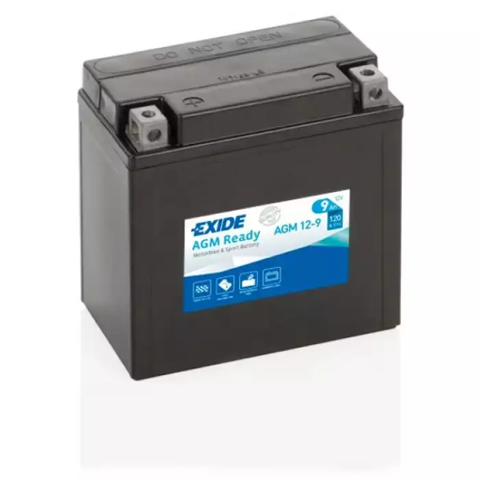 Мото акумулятор EXIDE Ready AGM 6СТ-9Ah Аз 12В 120А (EN) AGM12-9