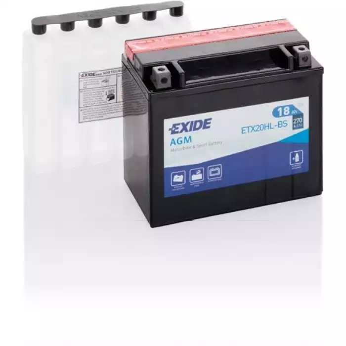 Мото аккумулятор EXIDE AGM 6СТ-18Ah АзЕ 12В 270А (EN) ETX20HL-BS