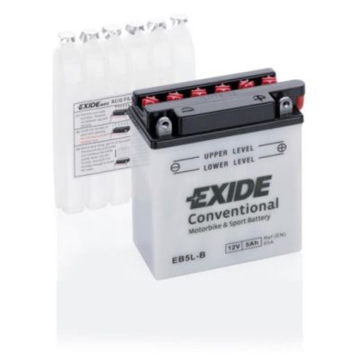 Мото акумулятор EXIDE CONVENTIONAL 6СТ-5Ah АзЕ 12В 65А (EN) EB5L-B