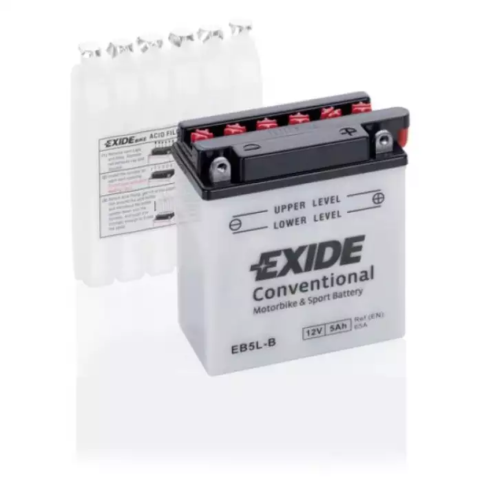 Мото акумулятор EXIDE CONVENTIONAL 6СТ-5Ah АзЕ 12В 65А (EN) EB5L-B