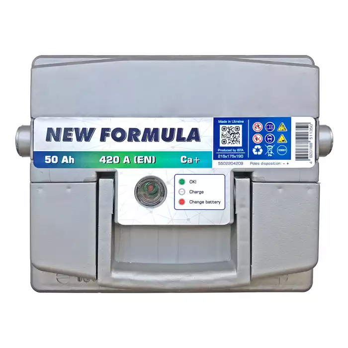 Автомобільний акумулятор ISTA - New Formula 6СТ- 50Ah АзЕ 420А (EN) 5502204209