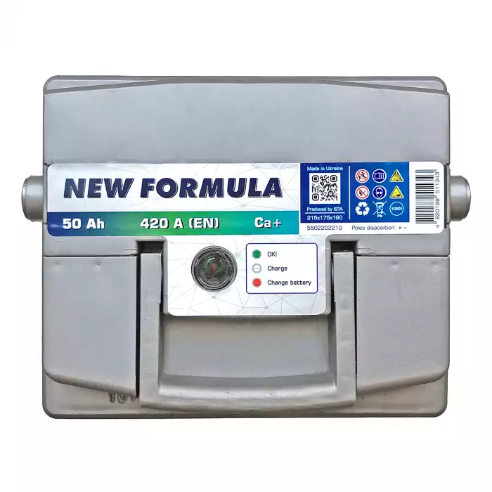 Автомобільний акумулятор ISTA - New Formula 6СТ-50Ah Аз 420А (EN) 5502202210