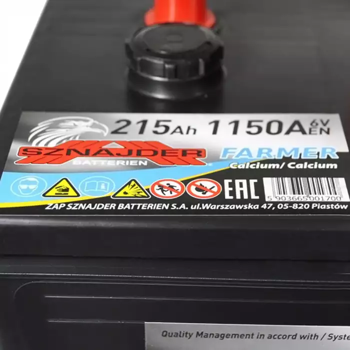 Автомобильный аккумулятор SZNAJDER Farmer 6V 3СТ-215Ah АзЕ 1150A (EN)