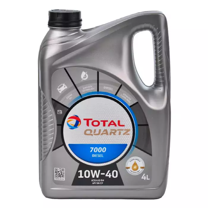 Автомобильное моторное масло TOTAL 10W-40 QUARTZ 7000 Diesel 4л