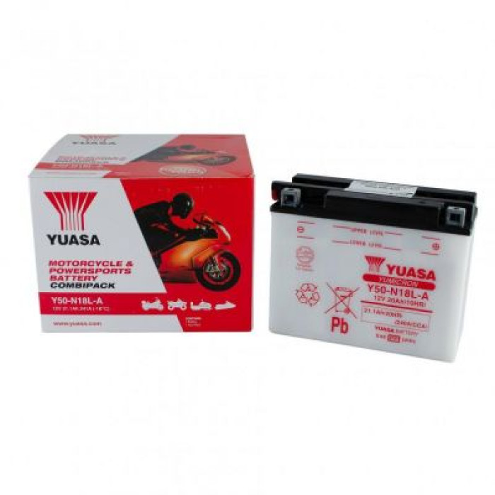 Мото аккумулятор Yuasa YuMicron Battery 6СТ-21.1Ah АзЕ 240А (EN) сухозаряженный Y50-N18L-A