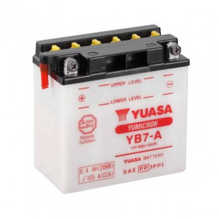 Мото аккумулятор Yuasa YuMicron Battery 6СТ-8,4Ah Аз 105А (EN) сухозаряженный YB7-A