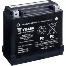 Мото акумулятор Yuasa High Performance MF VRLA Battery AGM 6СТ-18,9Ah АзЕ 310А (EN) сухозаряджений YTX20HL-BS