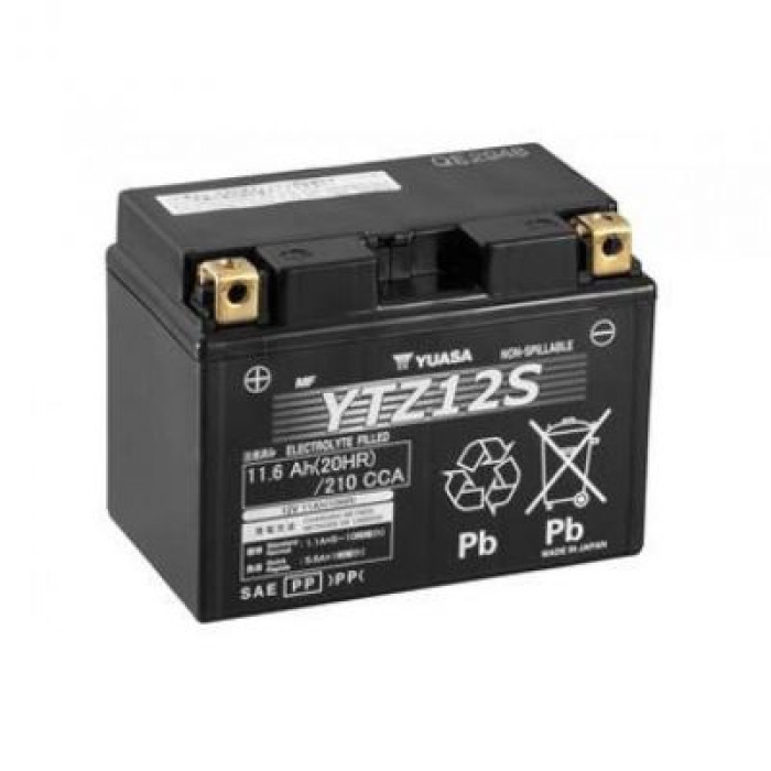Мото аккумулятор Yuasa High Performance MF VRLA Battery GEL 6СТ-11,6Ah Аз 210А (EN) YTZ12S