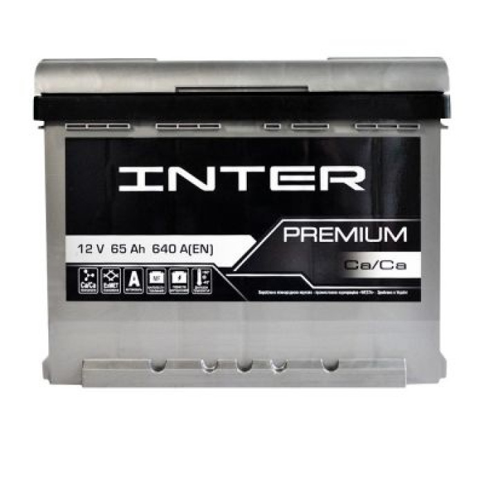 Автомобильный аккумулятор INTER Premium 6СТ-65Ah АзЕ 640A (EN)