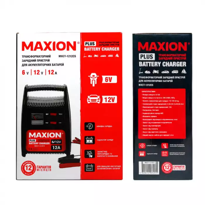 Зарядний пристрій для АКБ MAXION MXCT-1212CS 12A 12V
