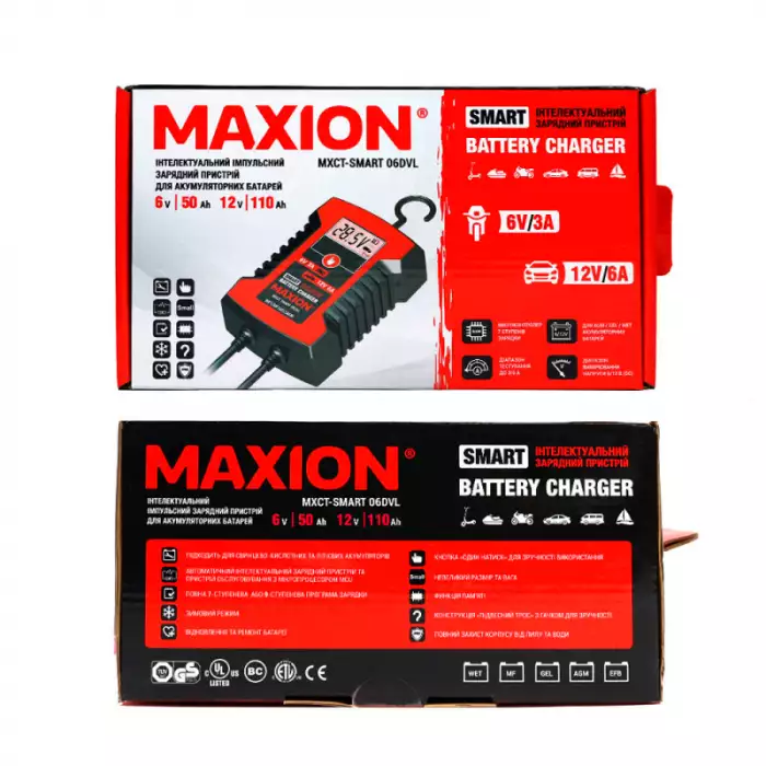 Зарядний пристрій для АКБ MAXION MXCT SMART 06DVL 6/12V 3/6A