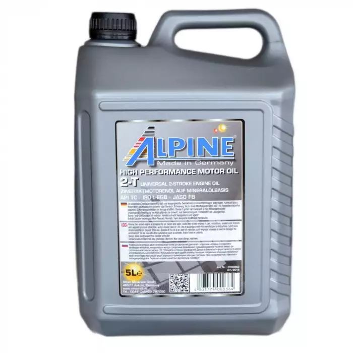 Масло моторное Alpine 2T API TC (JASO FB) 5л