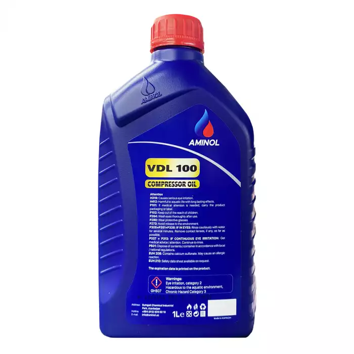 Индустриальное компрессорное масло AMINOL  Compressor Oil VDL 100 1л