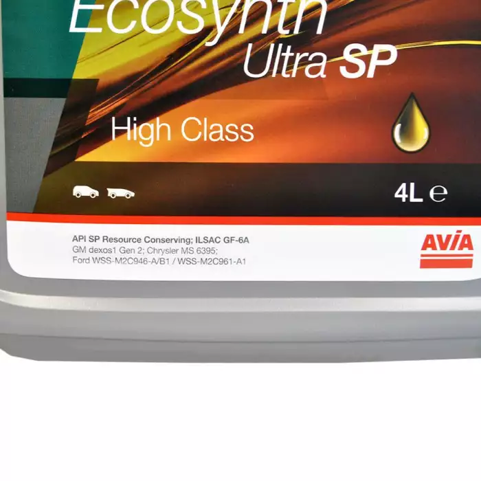 Автомобільна моторна олива AVIA ECOSYNTH Ultra 5W30 SP 4л avia0016112