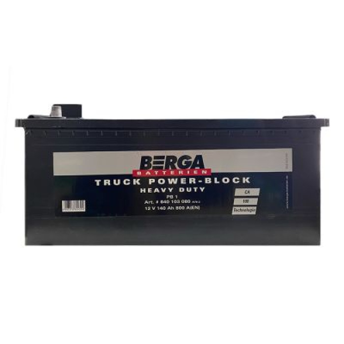 Автомобильный аккумулятор BERGA Truck Power Block 6СТ-140Ah Аз 800A (EN) 640103080