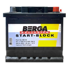 Автомобільний акумулятор BERGA Start Block 6СТ-45Ah АзЕ 400A (EN) 545412040