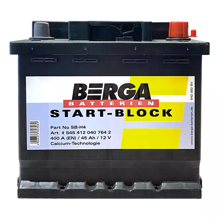 Автомобільний акумулятор BERGA Start Block 6СТ-45Ah АзЕ 400A (EN) 545412040