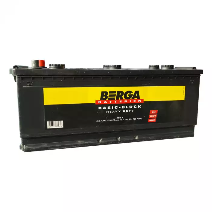 Автомобильный аккумулятор BERGA Truck Basic Block 6СТ-140Ah Аз 760A (EN) 640036076