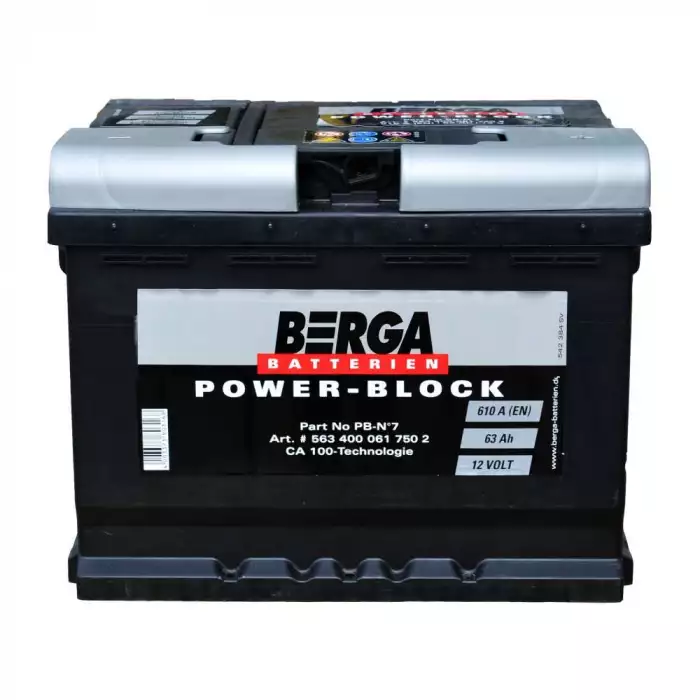 Автомобільний акумулятор BERGA Power Block 6СТ-63Ah АзЕ 610A (EN) 563400061
