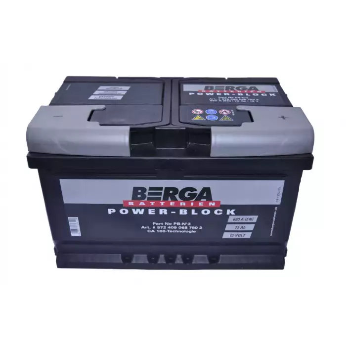 Автомобільний акумулятор BERGA Power Block 6СТ-72Ah АзЕ 680A (EN) 572409068