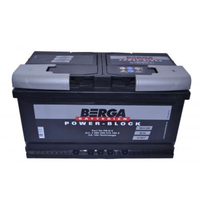 Автомобільний акумулятор BERGA Power Block 6СТ-80Ah АзЕ 740A (EN) 580406074
