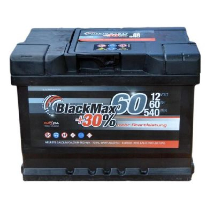Автомобільний акумулятор BlackMax 6СТ-60Ah АзЕ 540A (EN) B4004