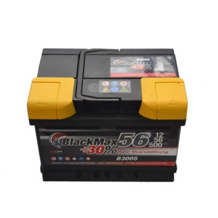 Автомобільний акумулятор BlackMax 6СТ-56Ah АзЕ 500A (EN) B3005