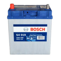 Автомобильный аккумулятор BOSCH S4019 6СТ-40Ah Аз ASIA 330A (EN) ТК 0092S40190 2019