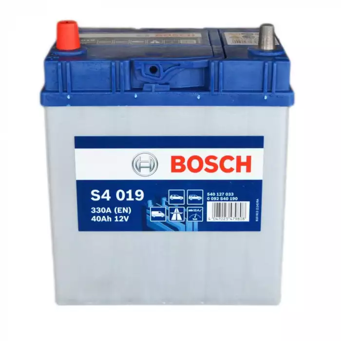 Автомобильный аккумулятор BOSCH S4019 6СТ-40Ah Аз ASIA 330A (EN) ТК 0092S40190