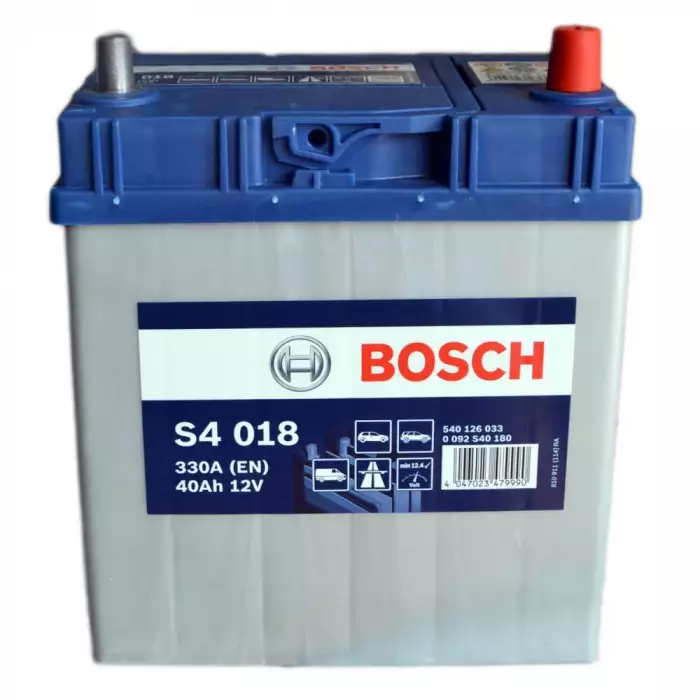 Автомобільний акумулятор BOSCH S4018 6СТ-40Ah АзЕ ASIA 330A (EN) ТК 0092S40180 2019