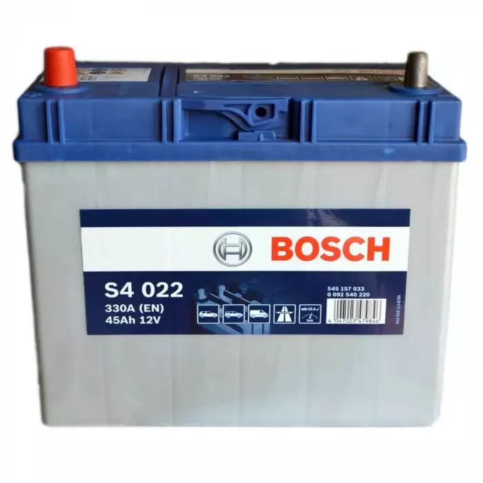 Автомобільний акумулятор BOSCH S4022 6СТ-45Ah Аз ASIA 330A (EN) ТК 0092S40220 2019