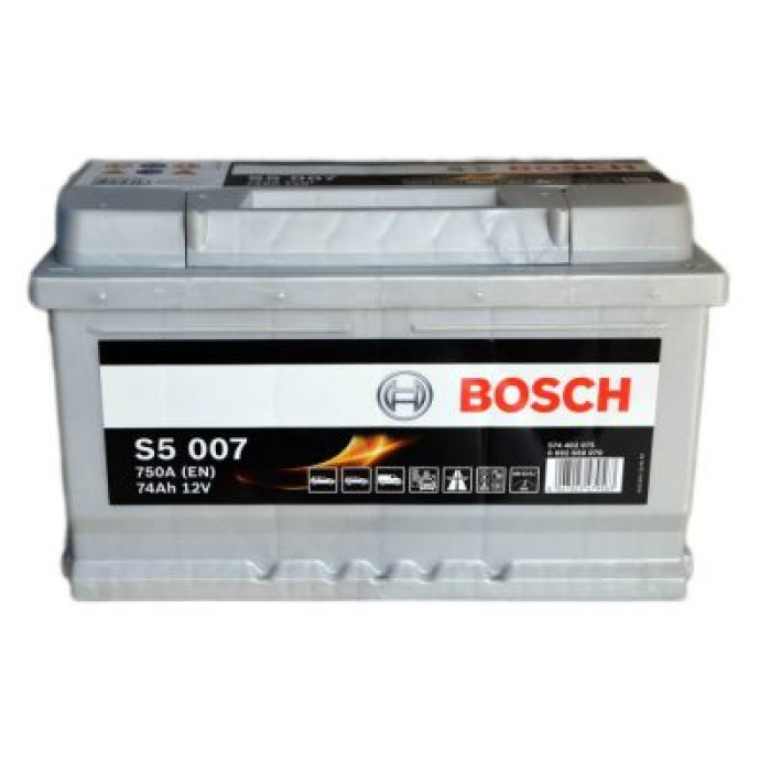 Автомобільний акумулятор BOSCH S5007 6СТ-74Ah АзЕ 750A (EN) 0092S50070