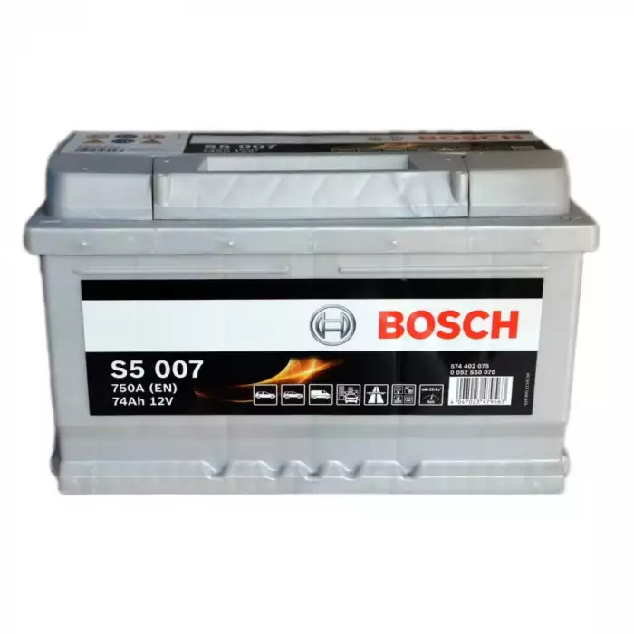 Автомобільний акумулятор BOSCH S5007 6СТ-74Ah АзЕ 750A (EN) 0092S50070