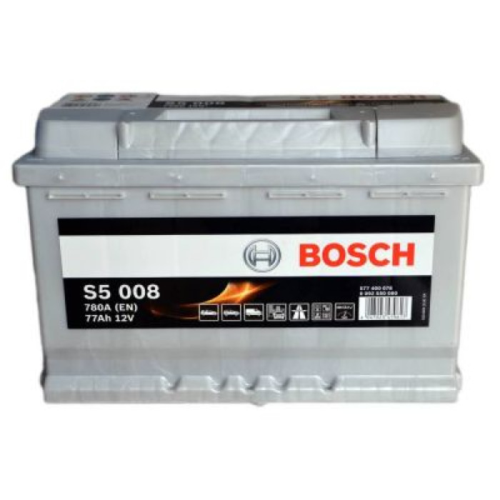 Автомобільний акумулятор BOSCH S5008 6СТ-77Ah АзЕ 780A (EN) 0092S50080