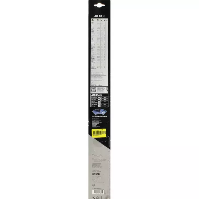 Щітка склоочисника Bosch AeroTwin Retrofit AR18U безкаркасні 450мм 3397008532