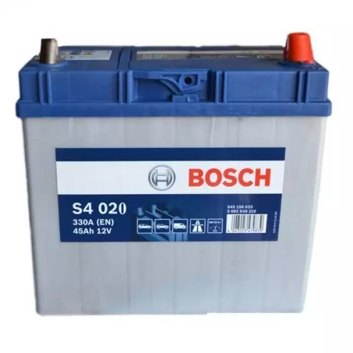 Автомобильный аккумулятор BOSCH S4020 6СТ-45Ah АзЕ ASIA 330A (EN) ТК 0092S40200 2019