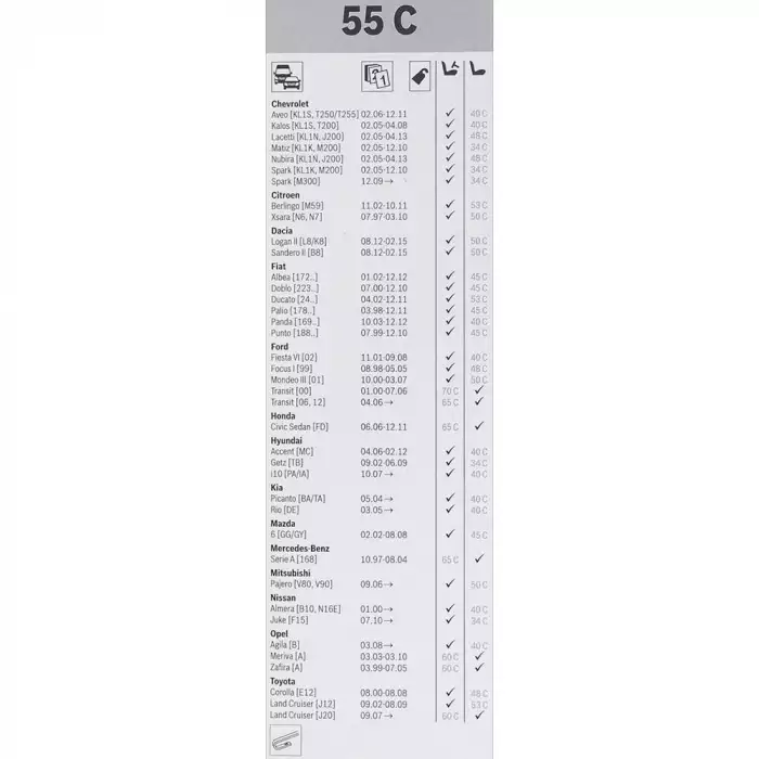Щётка стеклоочистителя Bosch Eco Quick-Clip 55C каркасная 550мм 3397004672