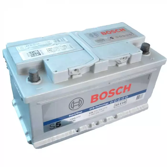 Автомобильный аккумулятор BOSCH EFB S5E10 6СТ-75Ah АзЕ 730A (EN) 0092S5E100