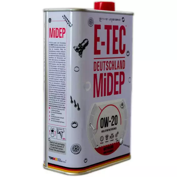 Автомобільна моторна олива E-TEC Midep 0W-20 1л 51250001