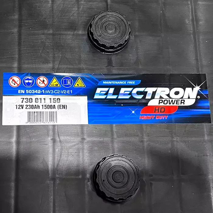 Автомобільний акумулятор ELECTRON TRUCK HD 6СТ-230Ah Аз 1500А (EN) 730011150