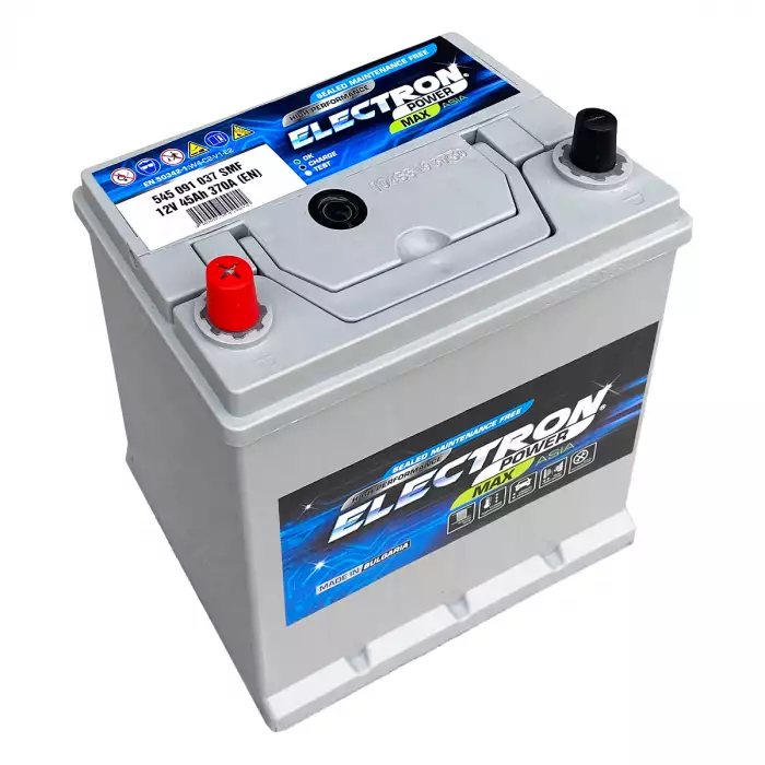 Автомобільний акумулятор ELECTRON POWER MAX 6СТ-45Ah Аз ASIA 370А (EN) 545 091 037 SMF