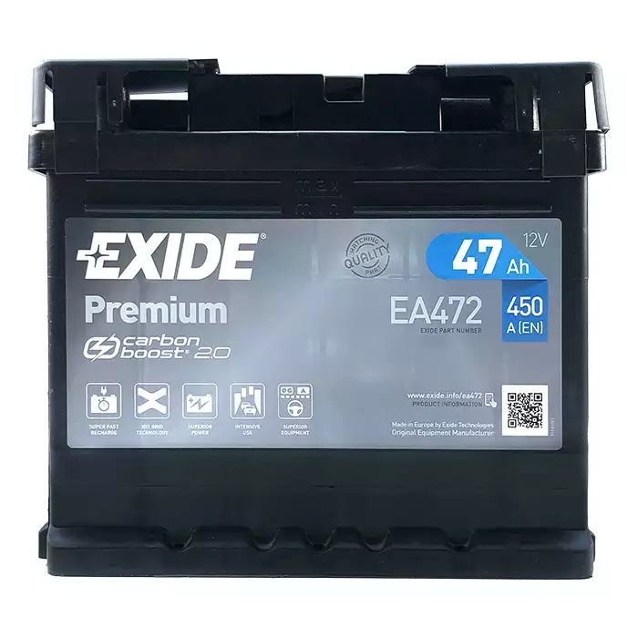 Автомобільний акумулятор EXIDE Premium Carbon Boost 6СТ-47Ah АзЕ 450A (EN) EA472
