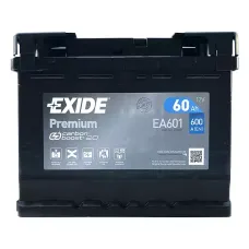 Автомобільний акумулятор EXIDE Premium Carbon Boost 2.0 6СТ-60Ah Аз 600A (EN) EA601