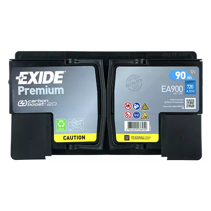 Автомобільний акумулятор EXIDE Premium Carbon Boost 2.0 6СТ-90Ah АзЕ 720A (EN) EA900