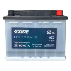 Автомобільний акумулятор EXIDE START-STOP EFB 6СТ-62Ah АзЕ 620А (EN) оригінал TOYOTA 56050
