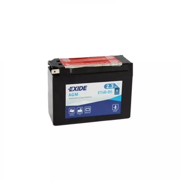 Мото акумулятор EXIDE AGM 6СТ-2,3Ah Аз 12В 35А (EN) ET4B-BS